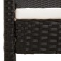 vidaXL Gartenbank mit Kissen Schwarz 105 cm Poly Rattan vidaXL Gartenbank mit Kissen Schwarz 105 cm Poly Rattan