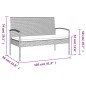 vidaXL Gartenbank mit Kissen Schwarz 105 cm Poly Rattan vidaXL Gartenbank mit Kissen Schwarz 105 cm Poly Rattan