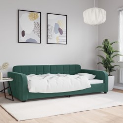 vidaXL Tagesbett Dunkelgrün 100x200 cm Samt