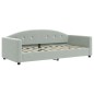 vidaXL Tagesbett Hellgrau 90x190 cm Samt vidaXL Tagesbett Hellgrau 90x190 cm Samt