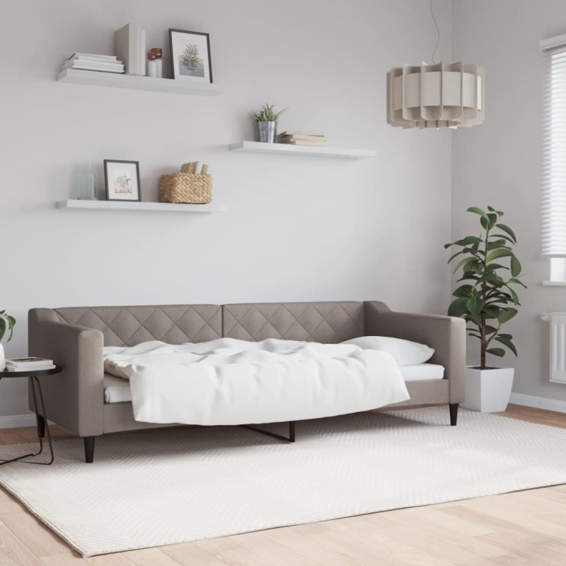 vidaXL Tagesbett Taupe 80x200 cm Stoff vidaXL Tagesbett Taupe 80x200 cm Stoff