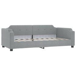 vidaXL Tagesbett Hellgrau 90x200 cm Stoff