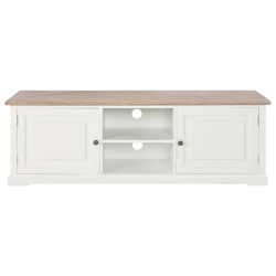 vidaXL TV-Schrank Weiß 110x30x40 cm Holzwerkstoff