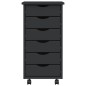 vidaXL Rollschrank mit Schubladen MOSS Grau Massivholz Kiefer vidaXL Rollschrank mit Schubladen MOSS Grau Massivholz Kiefer