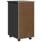 vidaXL Rollschrank mit Schubladen MOSS Grau Massivholz Kiefer vidaXL Rollschrank mit Schubladen MOSS Grau Massivholz Kiefer