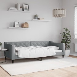 vidaXL Tagesbett Hellgrau 90x200 cm Stoff