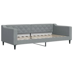 vidaXL Tagesbett Hellgrau 90x200 cm Stoff