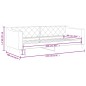 vidaXL Tagesbett Hellgrau 90x200 cm Stoff vidaXL Tagesbett Hellgrau 90x200 cm Stoff