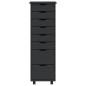 vidaXL Rollschrank mit Schubladen MOSS Grau Massivholz Kiefer vidaXL Rollschrank mit Schubladen MOSS Grau Massivholz Kiefer