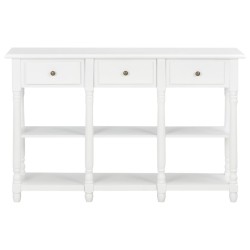 vidaXL Konsolentisch Weiß 110x30x76cm Holzwerkstoff