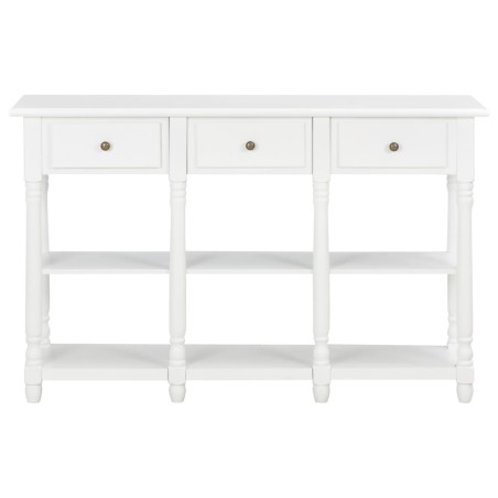 vidaXL Konsolentisch Weiß 110x30x76cm Holzwerkstoff
