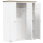 vidaXL Kleiderschrank BODO Weiß & Braun 151,5x52x176,5 cm Kiefernholz vidaXL Kleiderschrank BODO Weiß & Braun 151,5x52x176,5 cm Kiefernholz