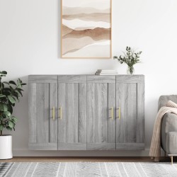 Wandschränke 2 Stk. Grau Sonoma Holzwerkstoff
