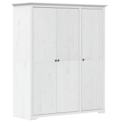 vidaXL Kleiderschrank BODO Weiß 146x53,5x173 cm Massivholz Kiefer