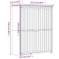 vidaXL Kleiderschrank BODO Weiß 146x53,5x173 cm Massivholz Kiefer vidaXL Kleiderschrank BODO Weiß 146x53,5x173 cm Massivholz Kiefer