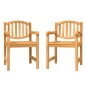 vidaXL Gartenstühle 2 Stk. 58x59x88 cm Massivholz Teak vidaXL Gartenstühle 2 Stk. 58x59x88 cm Massivholz Teak