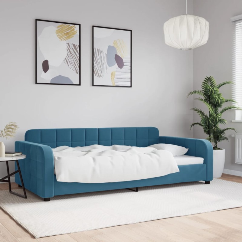 vidaXL Tagesbett Blau 100x200 cm Samt vidaXL Tagesbett Blau 100x200 cm Samt