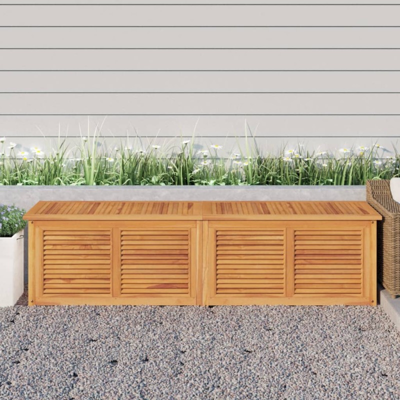 vidaXL Gartenbox mit Beutel 200x50x53 cm Massivholz Teak vidaXL Gartenbox mit Beutel 200x50x53 cm Massivholz Teak