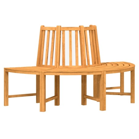 vidaXL Baumbank Halbrund Ø160 cm Massivholz Teak
