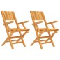 vidaXL Gartenstühle 2 Stk. Klappbar 55x61x90 cm Massivholz Teak vidaXL Gartenstühle 2 Stk. Klappbar 55x61x90 cm Massivholz Teak
