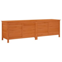 vidaXL Gartentruhe Braun 198,5x50x56,5 cm Massivholz Tanne