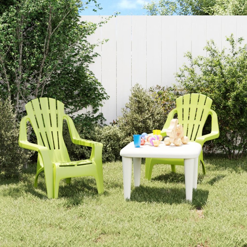 vidaXL Kinder-Gartenstühle 2 Stk. Grün 37x34x44 cm PP Holzoptik vidaXL Kinder-Gartenstühle 2 Stk. Grün 37x34x44 cm PP Holzoptik