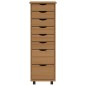 vidaXL Rollschrank mit Schubladen MOSS Honigbraun Massivholz Kiefer vidaXL Rollschrank mit Schubladen MOSS Honigbraun Massivholz Kiefer