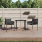 vidaXL Gartenstühle mit Kissen 2 Stk. Schwarz 54x61x83 cm Poly Rattan vidaXL Gartenstühle mit Kissen 2 Stk. Schwarz 54x61x83 cm Poly Rattan