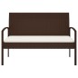 vidaXL Gartenbank mit Kissen Braun 105 cm Poly Rattan vidaXL Gartenbank mit Kissen Braun 105 cm Poly Rattan