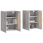 Wandschränke 2 Stk. Grau Sonoma Holzwerkstoff Wandschränke 2 Stk. Grau Sonoma Holzwerkstoff
