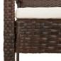 vidaXL Gartenbank mit Kissen Braun 105 cm Poly Rattan vidaXL Gartenbank mit Kissen Braun 105 cm Poly Rattan