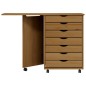 vidaXL Rollschrank mit Schreibtisch MOSS Honigbraun Massivholz Kiefer vidaXL Rollschrank mit Schreibtisch MOSS Honigbraun Massivholz Kiefer