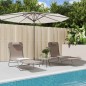vidaXL Sonnenliegen Klappbar 2 Stk. Braun Textilene und Stahl vidaXL Sonnenliegen Klappbar 2 Stk. Braun Textilene und Stahl