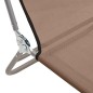 vidaXL Sonnenliegen Klappbar 2 Stk. Braun Textilene und Stahl vidaXL Sonnenliegen Klappbar 2 Stk. Braun Textilene und Stahl