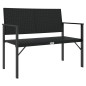 vidaXL Gartenbank 2-Sitzer Schwarz Poly Rattan vidaXL Gartenbank 2-Sitzer Schwarz Poly Rattan