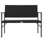 vidaXL Gartenbank 2-Sitzer Schwarz Poly Rattan vidaXL Gartenbank 2-Sitzer Schwarz Poly Rattan