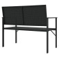 vidaXL Gartenbank 2-Sitzer Schwarz Poly Rattan vidaXL Gartenbank 2-Sitzer Schwarz Poly Rattan