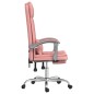Bürostuhl mit Massagefunktion Rosa Kunstleder Bürostuhl mit Massagefunktion Rosa Kunstleder