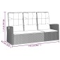 vidaXL Gartenbank mit Liegefunktion & Kissen Schwarz 173cm Poly Rattan vidaXL Gartenbank mit Liegefunktion & Kissen Schwarz 173cm Poly Rattan