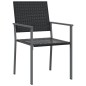 vidaXL Gartenstühle 2 Stk. Schwarz 54x62,5x89 cm Poly Rattan vidaXL Gartenstühle 2 Stk. Schwarz 54x62,5x89 cm Poly Rattan