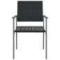 vidaXL Gartenstühle 2 Stk. Schwarz 54x62,5x89 cm Poly Rattan vidaXL Gartenstühle 2 Stk. Schwarz 54x62,5x89 cm Poly Rattan