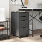 vidaXL Rollschrank mit Schubladen MOSS Grau Massivholz Kiefer vidaXL Rollschrank mit Schubladen MOSS Grau Massivholz Kiefer
