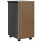 vidaXL Rollschrank mit Schubladen MOSS Grau Massivholz Kiefer vidaXL Rollschrank mit Schubladen MOSS Grau Massivholz Kiefer