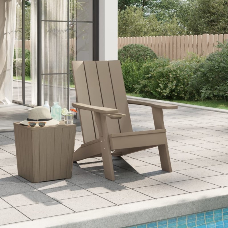 vidaXL Adirondack-Gartenstuhl Hellbraun 75x88,5x89,5 cm Polypropylen vidaXL Adirondack-Gartenstuhl Hellbraun 75x88,5x89,5 cm Polypropylen