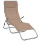 vidaXL Sonnenliegen 2 Stk. Taupe Textilene & Pulverbeschichteter Stahl vidaXL Sonnenliegen 2 Stk. Taupe Textilene & Pulverbeschichteter Stahl