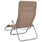 vidaXL Sonnenliegen 2 Stk. Taupe Textilene & Pulverbeschichteter Stahl vidaXL Sonnenliegen 2 Stk. Taupe Textilene & Pulverbeschichteter Stahl