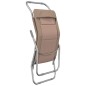 vidaXL Sonnenliegen 2 Stk. Taupe Textilene & Pulverbeschichteter Stahl vidaXL Sonnenliegen 2 Stk. Taupe Textilene & Pulverbeschichteter Stahl