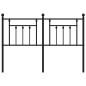 vidaXL Kopfteil Metall Schwarz 140 cm