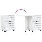 vidaXL Rollschrank mit Schreibtisch MOSS Weiß Massivholz Kiefer vidaXL Rollschrank mit Schreibtisch MOSS Weiß Massivholz Kiefer