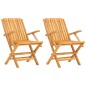 vidaXL Gartenstühle 2 Stk. Klappbar 61x67x90 cm Massivholz Teak vidaXL Gartenstühle 2 Stk. Klappbar 61x67x90 cm Massivholz Teak